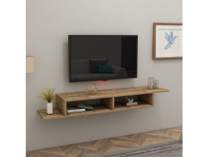 Meuble TV en bois "Muson" - 120 x 29 x 18 cm - Pin Atlantique 2