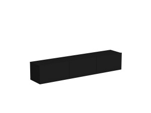 Meuble TV en bois "Denby" - 160 x 31 x 29 cm - Noir