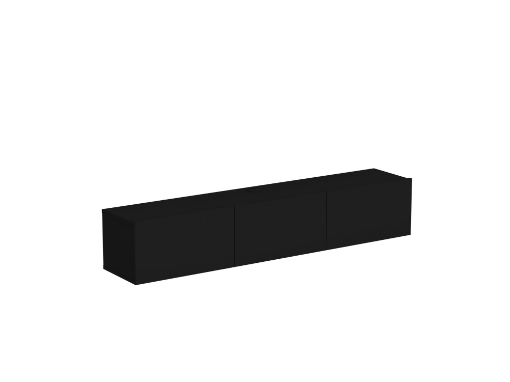 Meuble TV en bois "Denby" - 160 x 31 x 29 cm - Noir