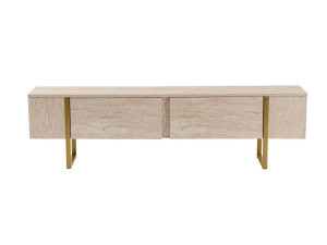 Meuble TV en bois "Serenity" 180 x 30 x 50 cm - Travertin