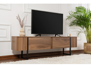 Meuble TV en bois "Serenity" 180 x 30 x 50 cm - Noyer 2
