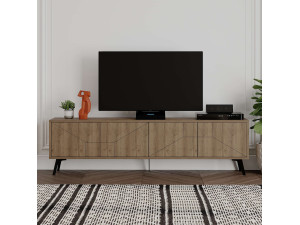 Meuble TV en bois "Dune" - 180 x 29 x 50 cm - Marron 2