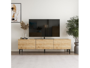 Meuble TV en bois "Felix" 160 x 31,4 x 44,1 cm - Chêne saphir 2