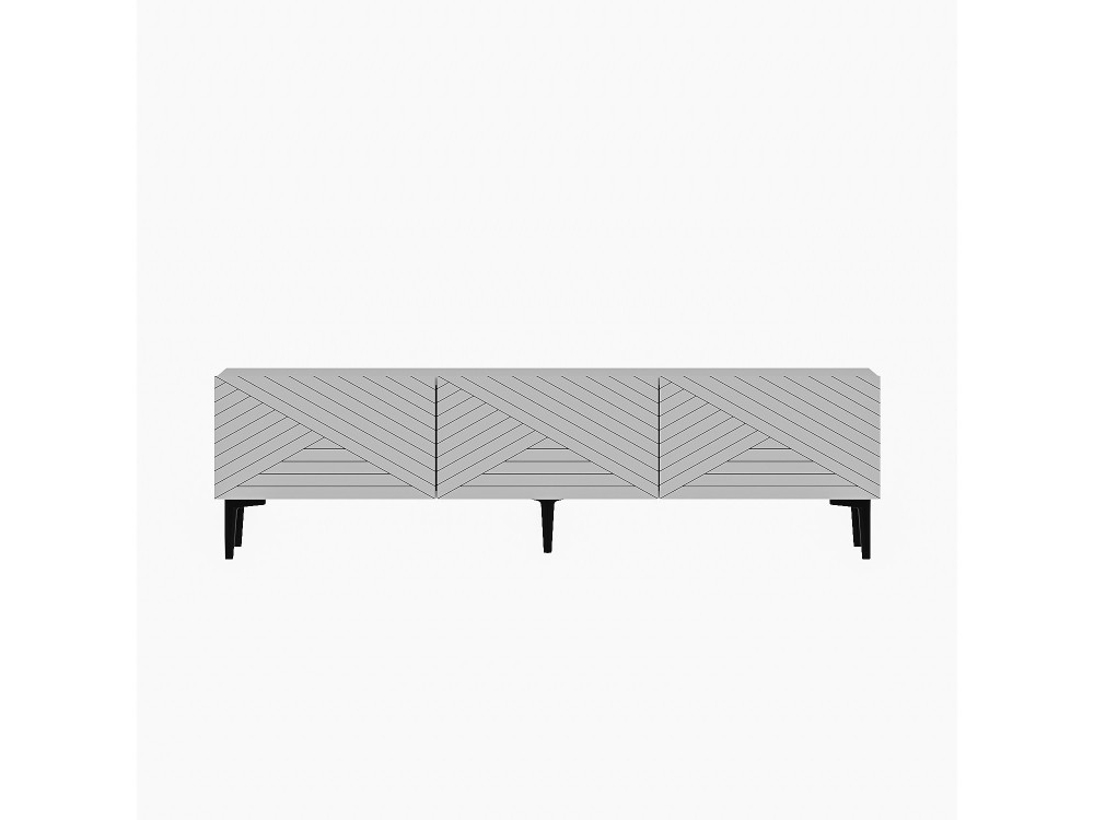 Meuble TV en bois "Felix" - 160 x 31 x 44 cm - Blanc