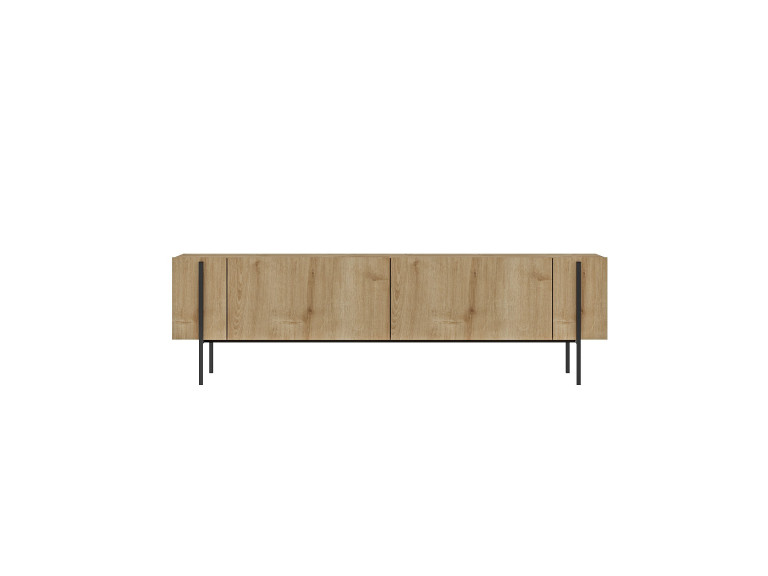 Meuble TV en bois "Herman" - 160 x 31 x 45 cm - Beige