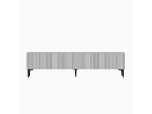 Meuble TV en bois "Oscar" - 180 x 31 x 45 cm - Blanc