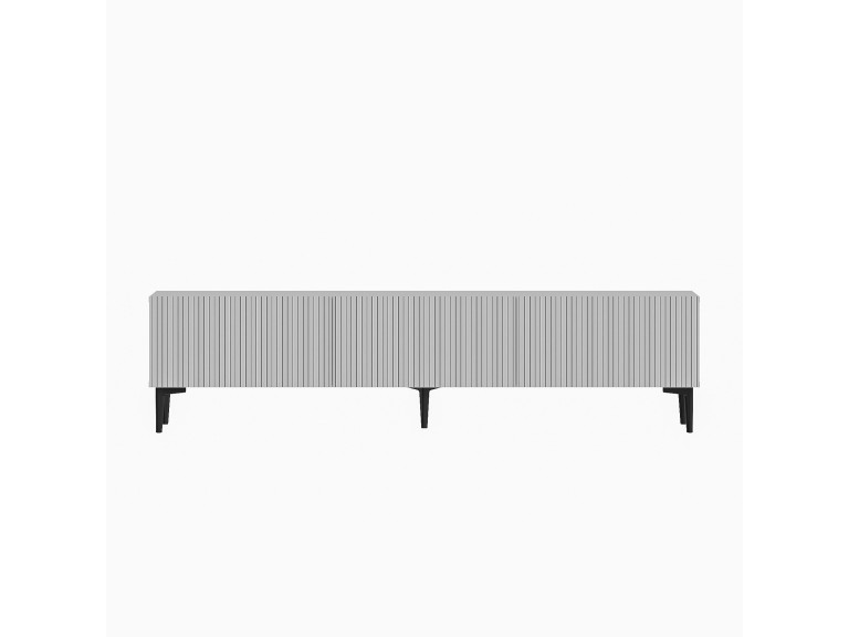 Meuble TV en bois "Oscar" - 180 x 31 x 45 cm - Blanc