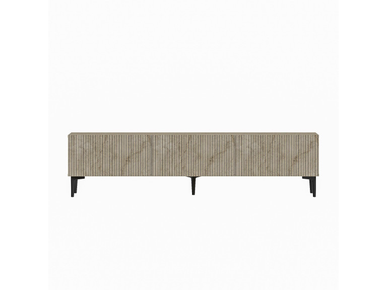 Meuble TV en bois "Oscar" - 180 x 31 x 45 cm - Beige