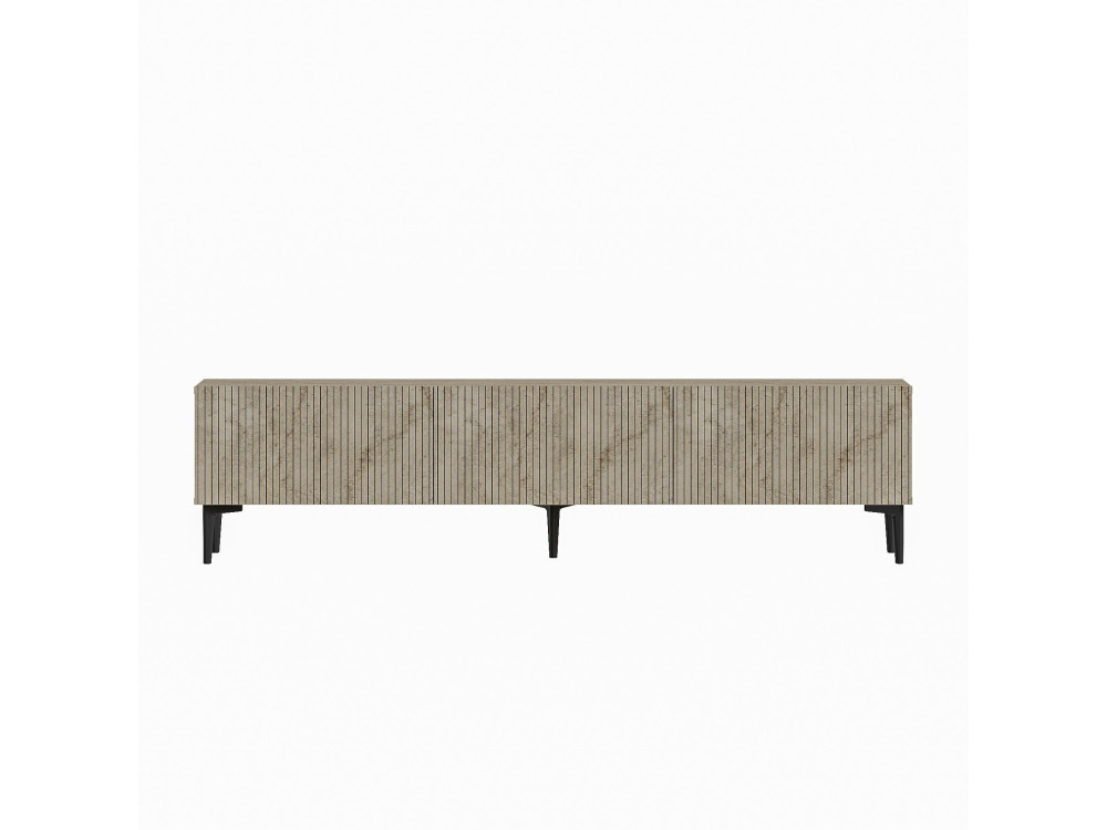 Meuble TV en bois "Oscar" - 180 x 31 x 45 cm - Beige