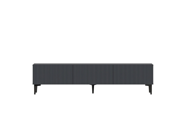 Meuble TV en bois "Oscar" - 180 x 31 x 45 cm - Gris anthracite