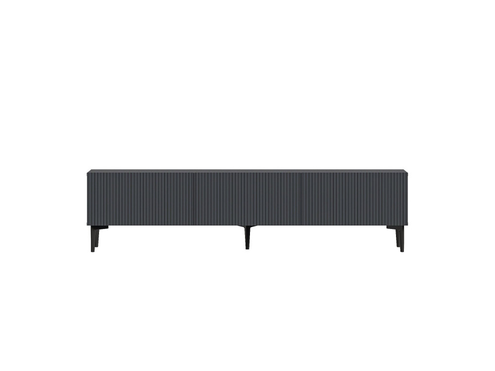 Meuble TV en bois "Oscar" - 180 x 31 x 45 cm - Gris anthracite