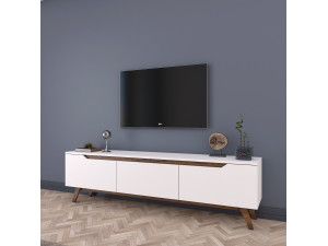 Meuble TV en bois "Digi" - 180 x 35 x 48 cm - Marron 2