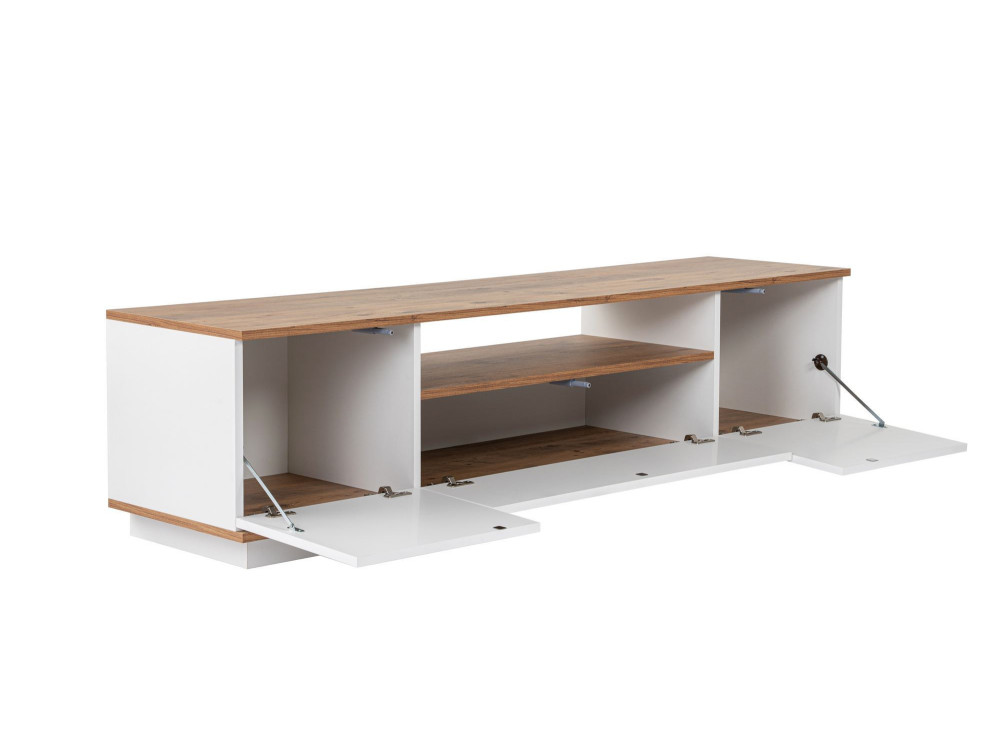 Meuble TV en bois "Veramont" - 180 x 44 x 44 cm - Marron