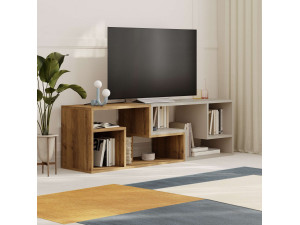 Meuble TV modulable en bois "Glis" - 145 x 35 x 44 cm - Beige 2