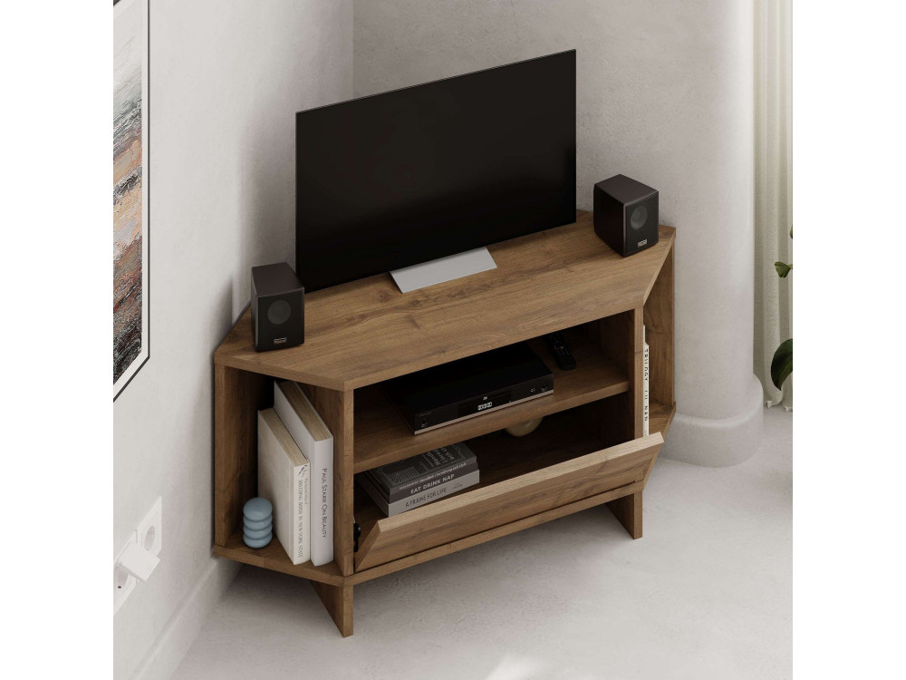 Meuble TV en bois "Viva" - 95 x 35 x 45 cm - Marron