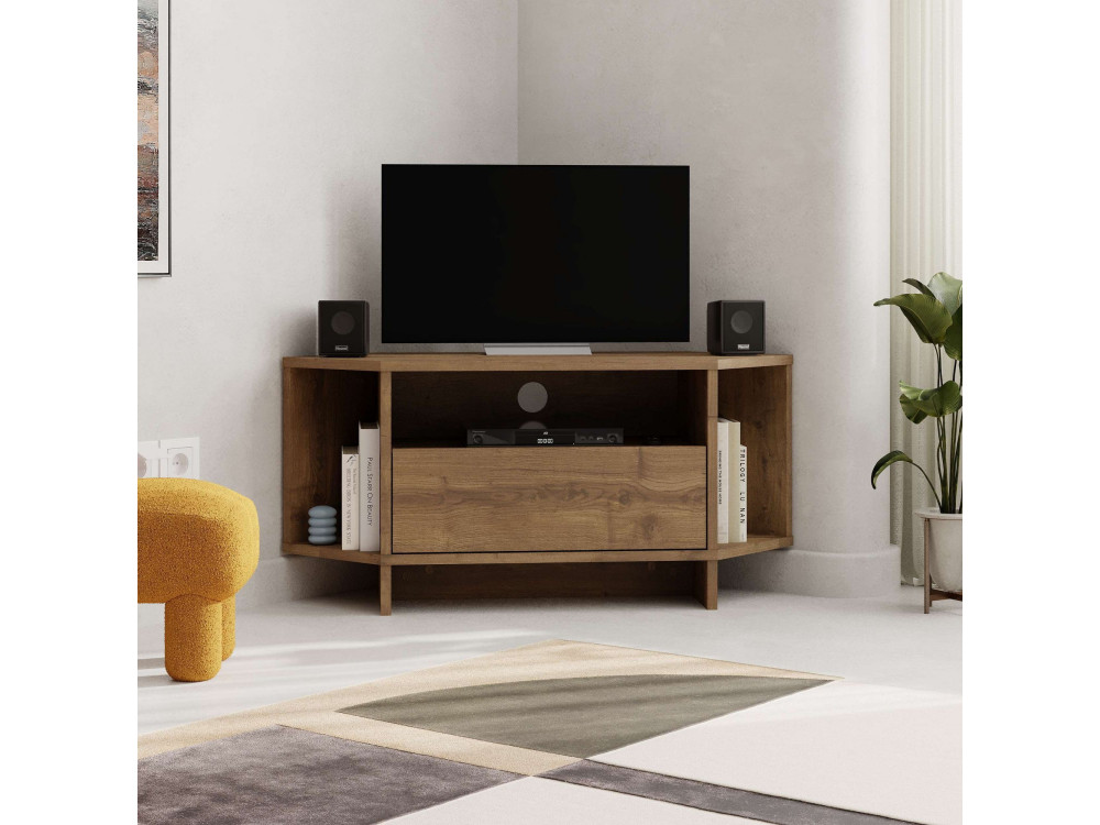 Meuble TV en bois "Viva" - 95 x 35 x 45 cm - Marron