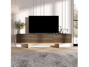 Meuble TV en bois "Hege" - 180 x 30 x 44 cm - Marron 2