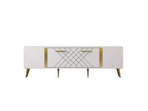 Meuble TV en bois "Detas" - 150 x 35 x 48 cm - Or