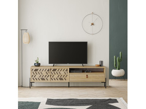 Meuble TV en bois "Dionysos" - 170 x 45 x 48 cm - Beige 2