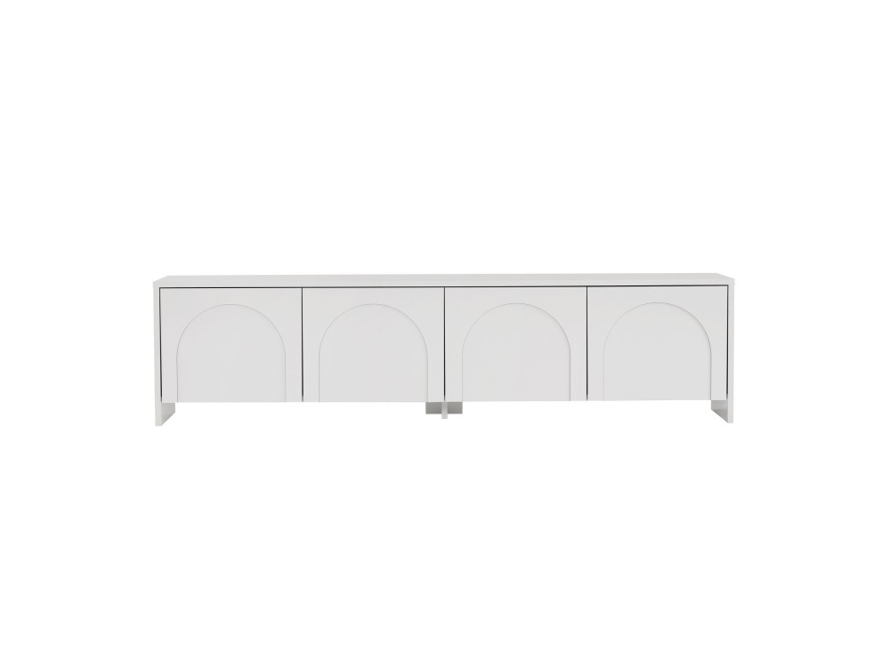 Meuble TV en bois "Aurelia" - 180 x 32 x 45 cm - Blanc