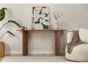 Console en bois "Sira" - 150 x 35 x 75 cm - Noyer 2