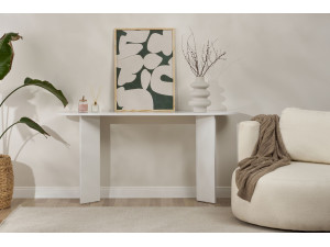 Console en bois "Sira" - 150 x 35 x 75 cm - Blanc 2