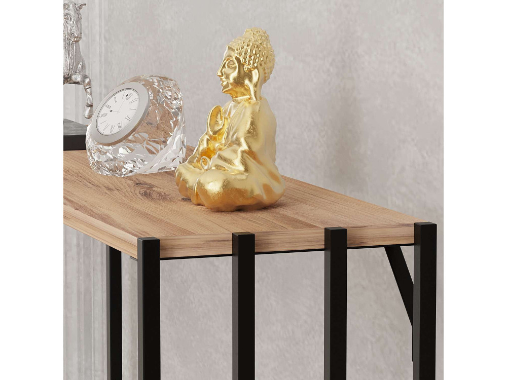 Console en bois "Verona" - 90 x 26 x 74 cm - Pin noir de l'Atlantique