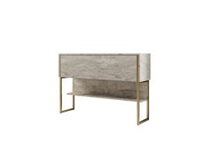 Console en bois "Luxe" - 120 x 30 x 80 cm - Travertin Or