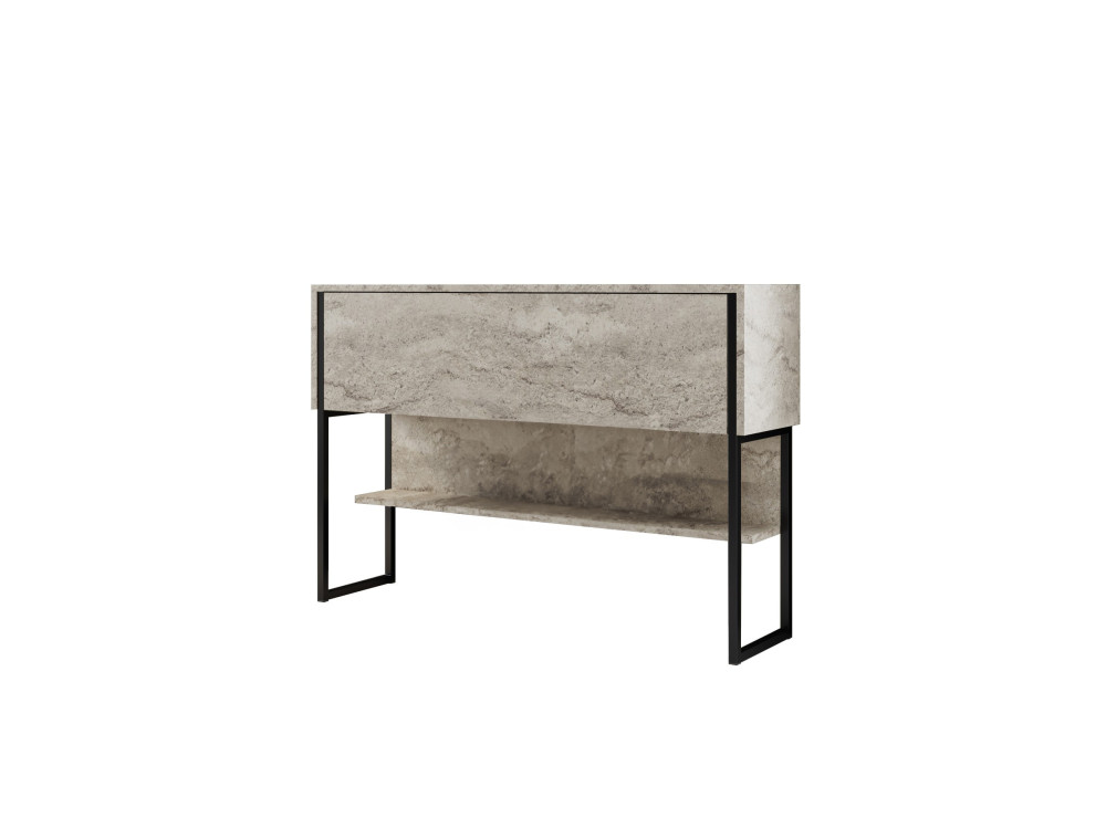 Console en bois "Luxe" - 120 x 30 x 80 cm - Travertin Noir