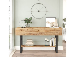 Console en bois "ML23" - 138 x 43 x 75 cm - Beige 2