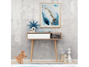 Console en bois "Oseyo" - 100 x 30 x 94 cm - Marron 2