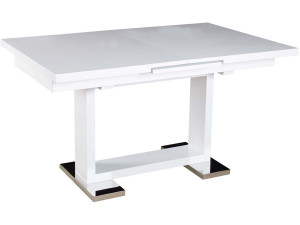 Table repas extensible "Toda" - 140/180 x 90 x 77 cm - Blanc