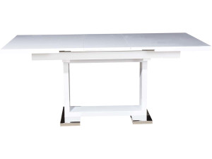 Table repas extensible "Toda" - 140/180 x 90 x 77 cm - Blanc 2