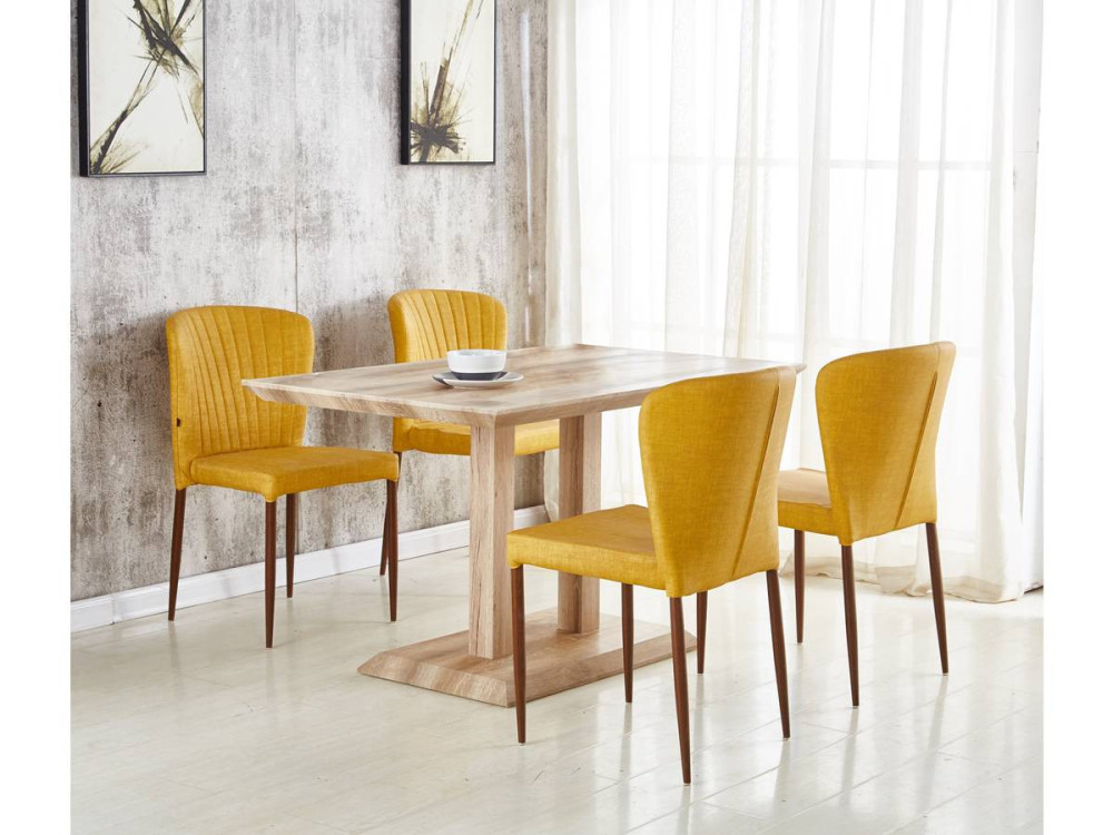 Table repas "Alina" - 130 x 80 x 75 cm - Chêne