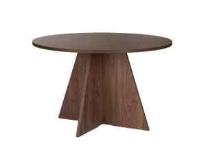 Table à manger en bois "Virella" - 120 x 120 x 75 cm - Noyer