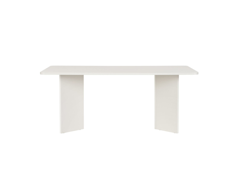 Table à manger en bois "Linza" 180 x 90 x 75 cm - Blanc de bois