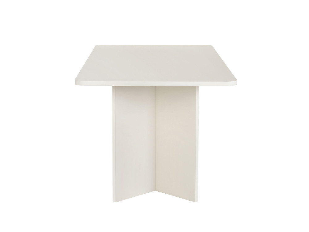 Table à manger en bois "Linza" 180 x 90 x 75 cm - Blanc de bois