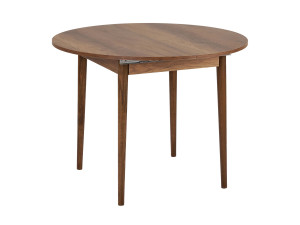 Table à manger extensible en bois "Viona" 100 x 100 x 75 cm - Barok Walnut