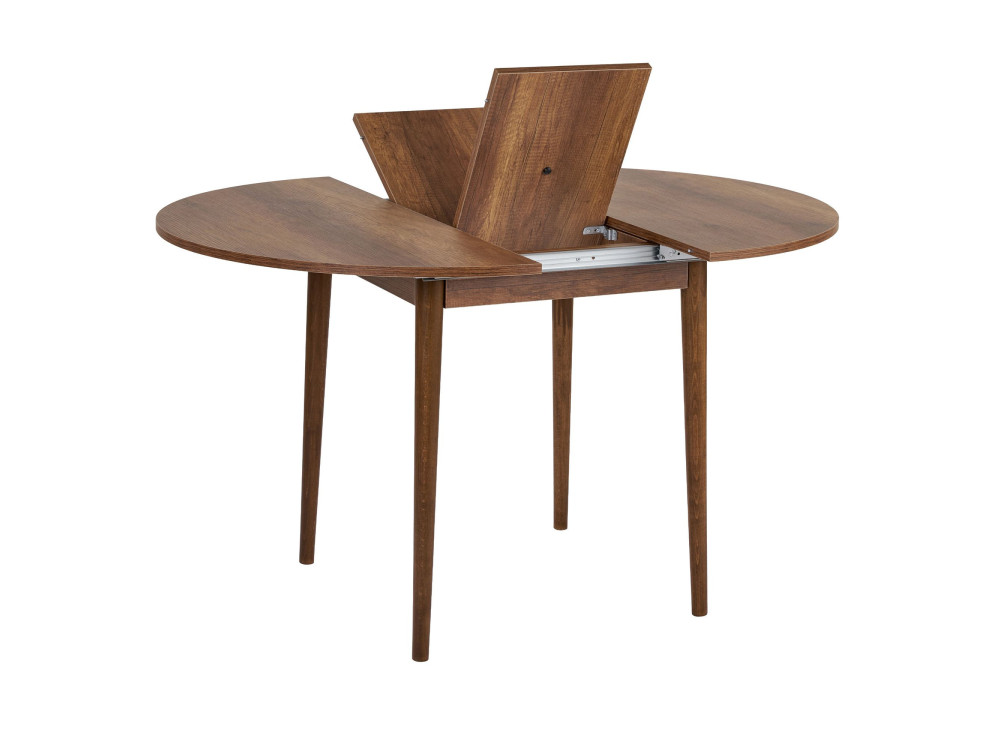 Table à manger extensible en bois "Viona" 100 x 100 x 75 cm - Barok Walnut