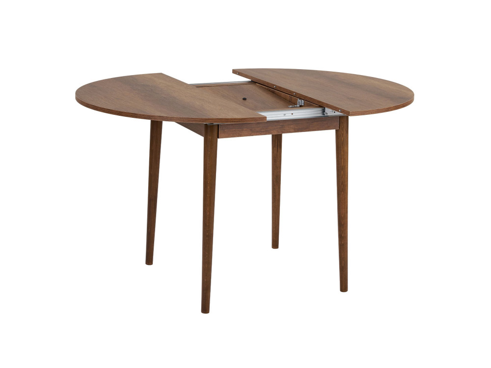 Table à manger extensible en bois "Viona" 100 x 100 x 75 cm - Barok Walnut