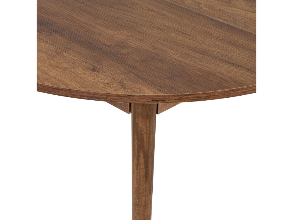 Table à manger extensible en bois "Viona" 100 x 100 x 75 cm - Barok Walnut