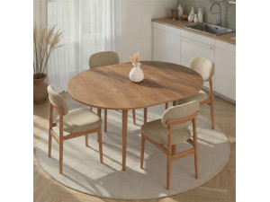 Table à manger extensible en bois "Viona" 100 x 100 x 75 cm - Le chêne de Kafka 2