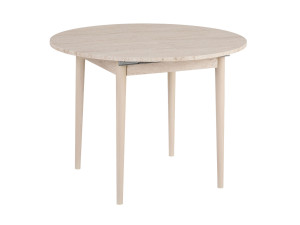 Table à manger extensible en bois "Viona" 100 x 100 x 75 cm - Travertin