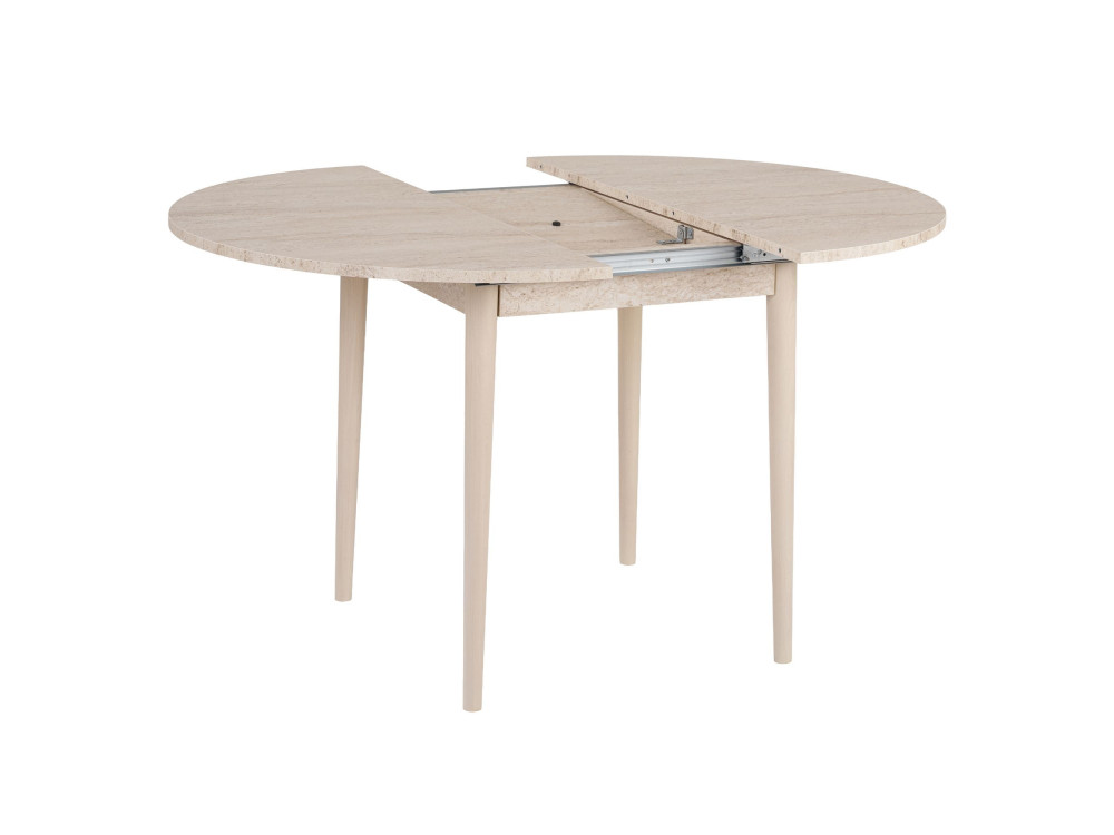 Table à manger extensible en bois "Viona" 100 x 100 x 75 cm - Travertin