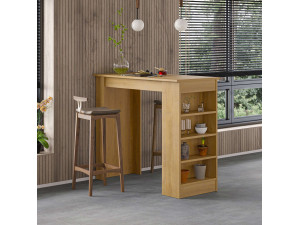 Table de bar en bois "Swallow" 117 x 54 x 101,8 cm - Chêne saphir 2