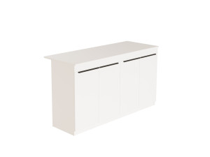 Table de cuisine en bois "Lark" - 160 x 60 x 90 cm - Blanc