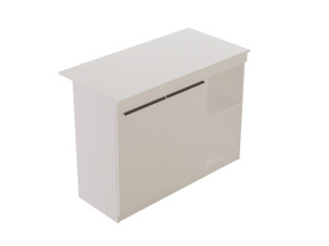 Table de cuisine en bois "Orlando" - 120 x 60 x 88 cm - Blanc