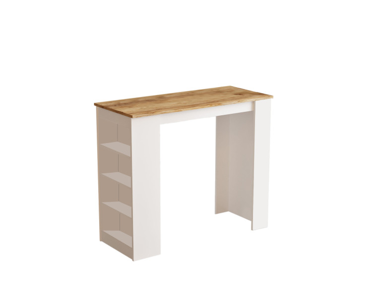 Table de repas en bois "Setup" - 120 x 52 x 102 cm - Marron