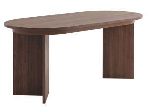 Table repas extensible en bois 160/200 cm "Sorell" - 8 places - Marron