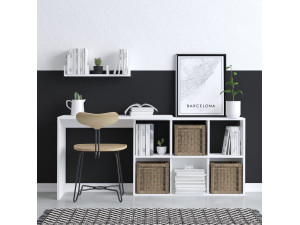 Bureau en bois "Jack" - 145 x 45 x 74 cm - Chêne blanc 2